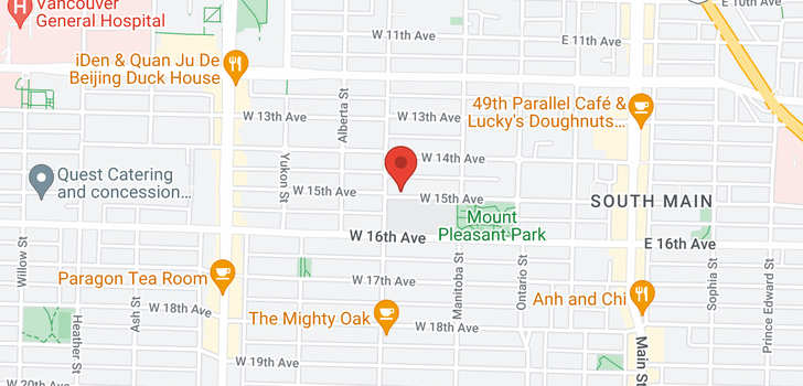 map of 185 W 15TH AVENUE